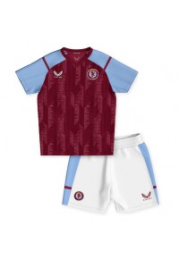 Fotbalové Dres Aston Villa Dětské Domácí Oblečení 2023-24 Krátký Rukáv (+ trenýrky)